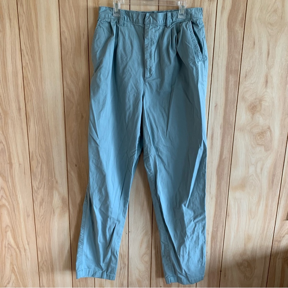 Gap TALL Mineral Blue High Rise Pleated Khakis - Picture 9 of 14